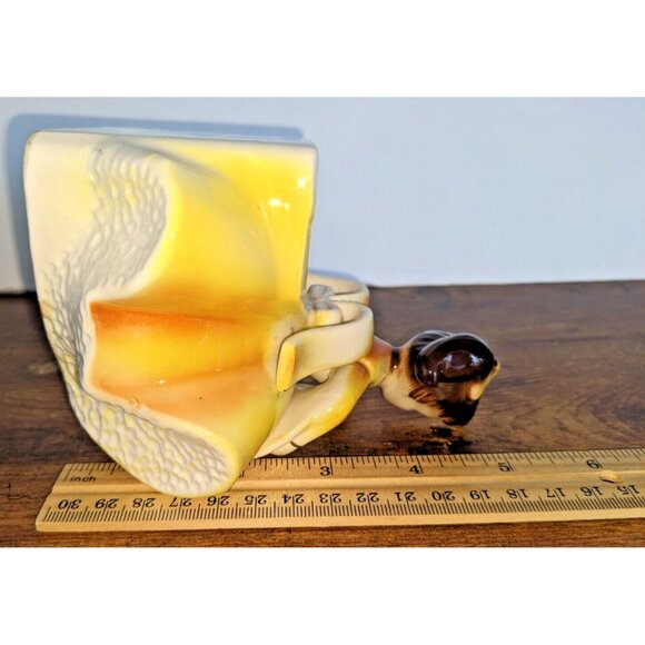 🌼 Vintage Rubens Originals planter featuring a Southern Belle in a Yellow Dress - Picture 6 of 8